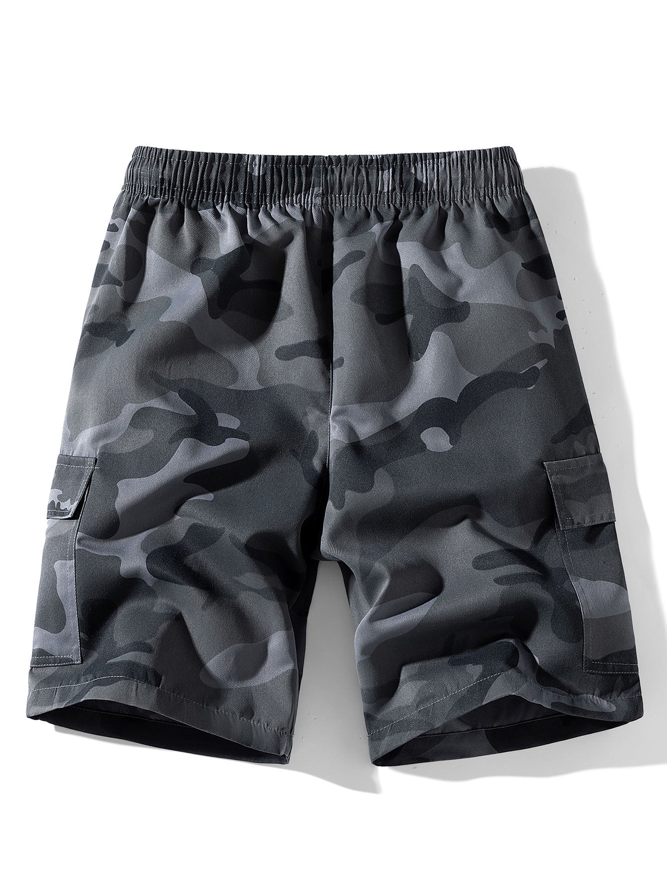 Camouflage Drawstring Cargo Shorts