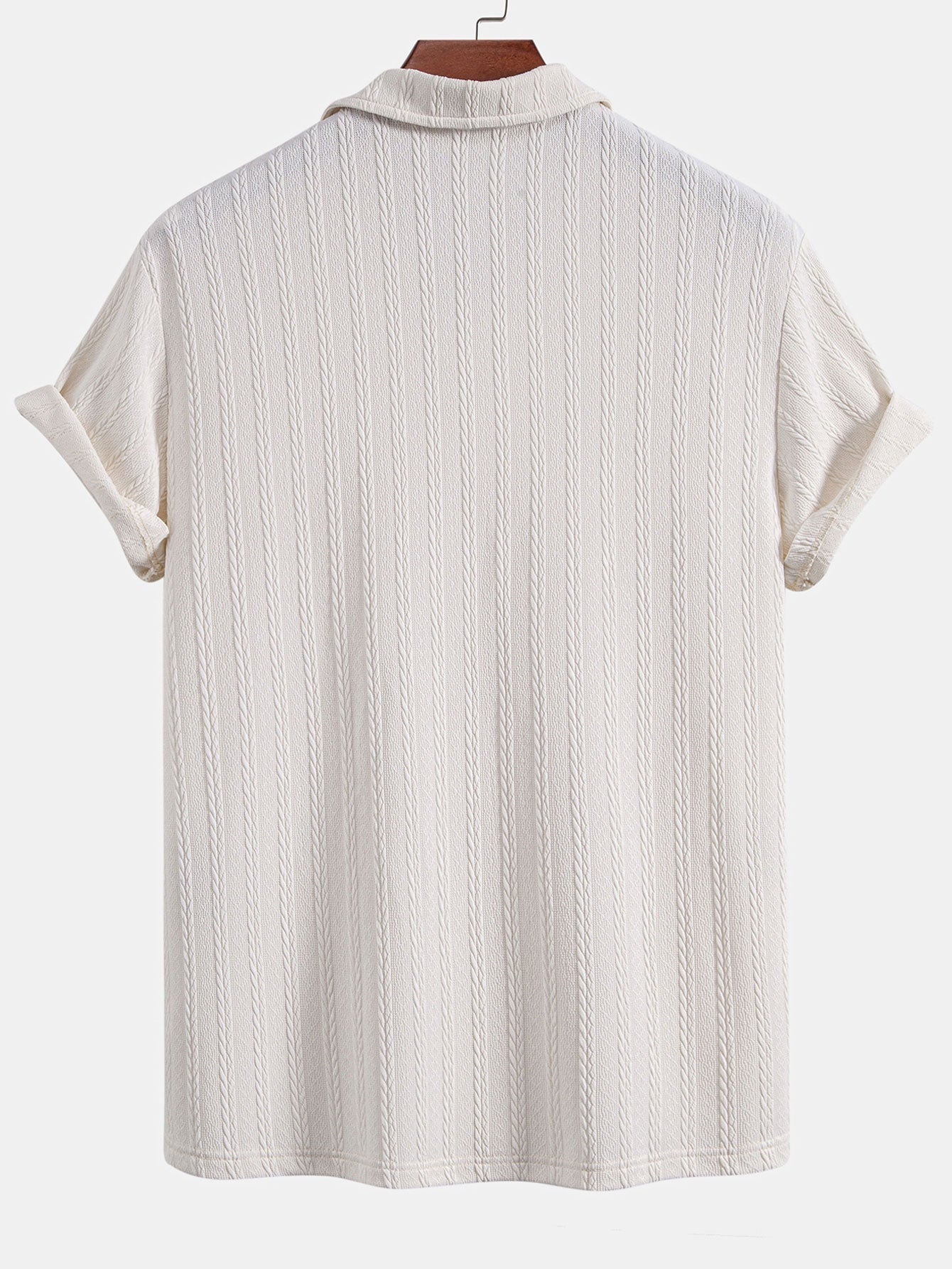 Twist Texture Knit Polo Shirt