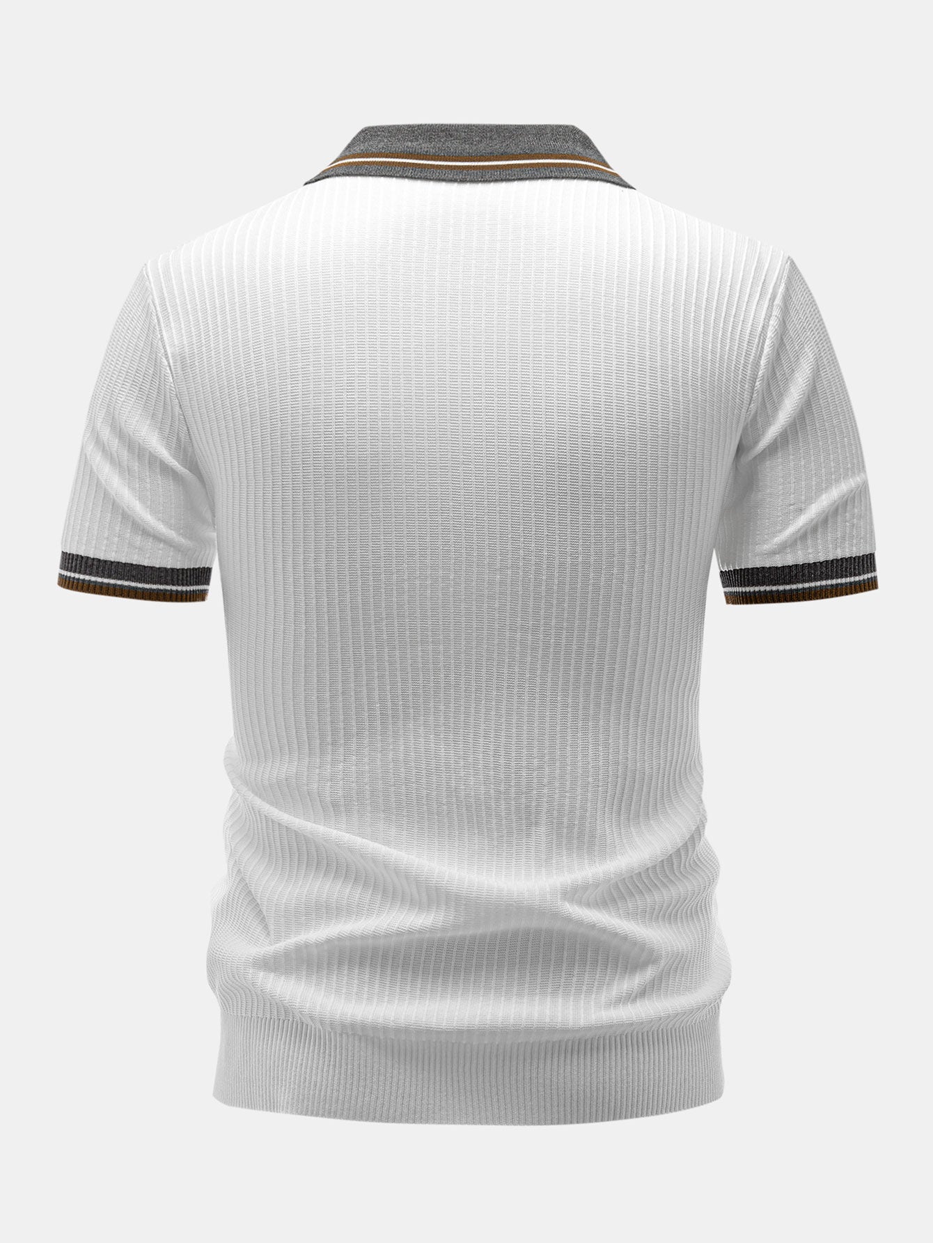 Contrast Trim Knit Polo Shirt