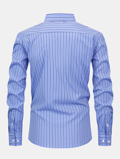Long Sleeve Stripe Button Up Shirt