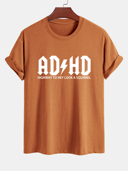 Regular Fit ADHD Print Cotton T-Shirt