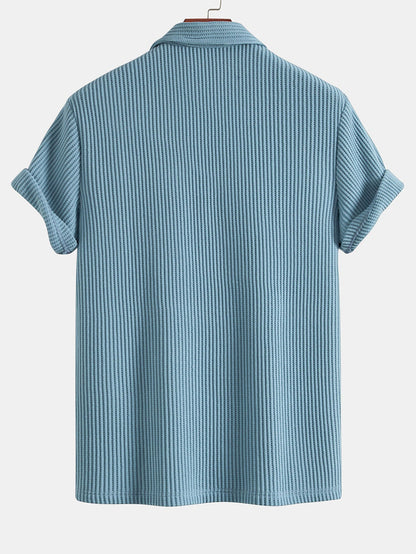 3 Pieces Short Sleeved Waffle Polo