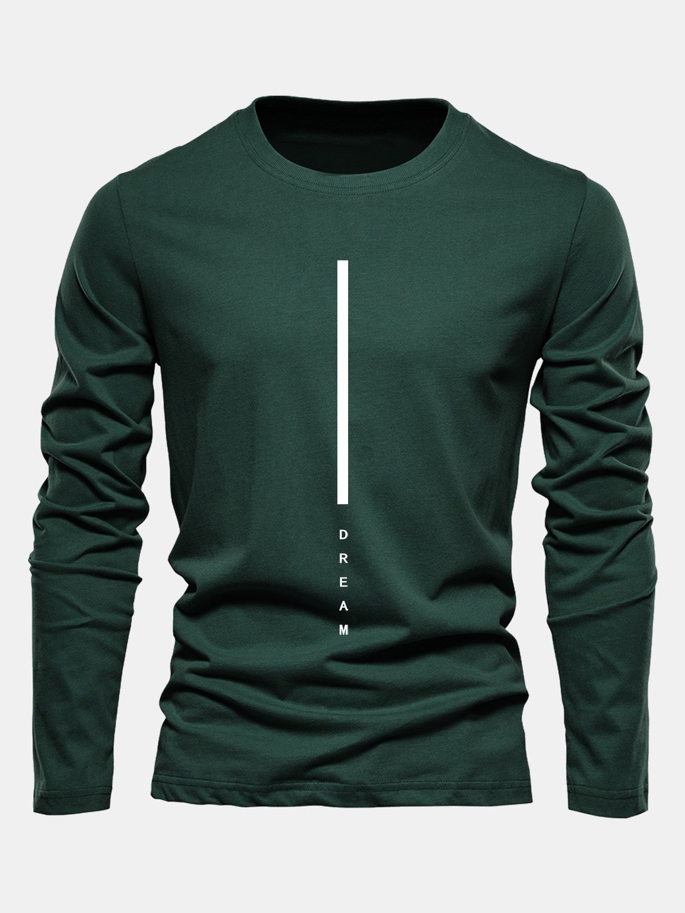 Long Sleeve Dream Stripe Print Cotton T-Shirt