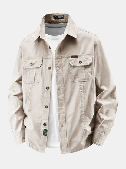 Long Sleeve Utility Shirt With Pockets