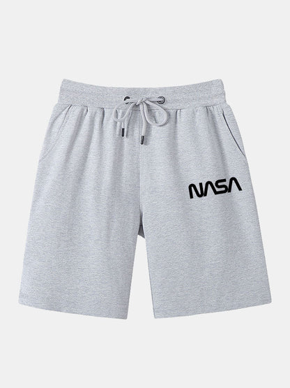 NASA Print Mid Length Shorts