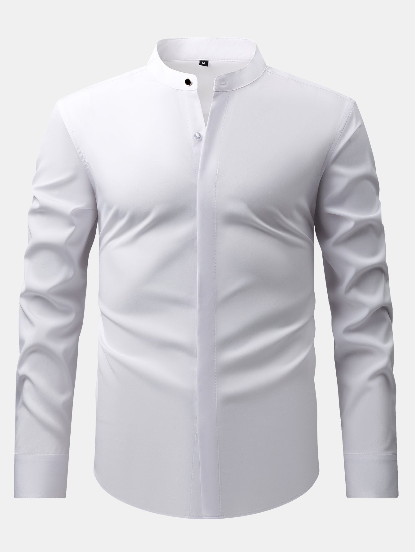 3 Pieces Non-Iron Hidden Placket Stand Collar Dress Shirt