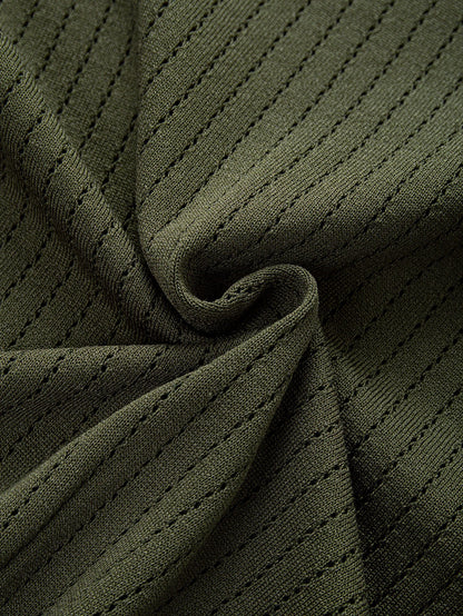 Johnny Collar Open Knit Polo