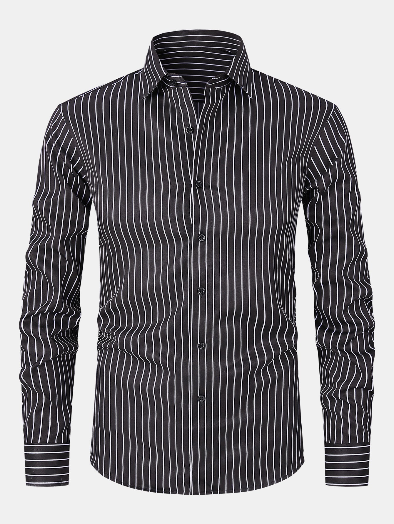 Long Sleeve Stripe Button Up Shirt