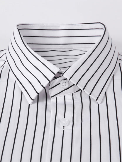Long Sleeve Stripe Button Up Shirt