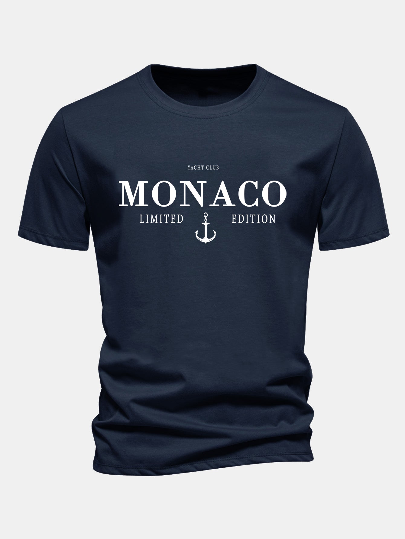 Regular Fit Monaco Slogan Cotton T-Shirt