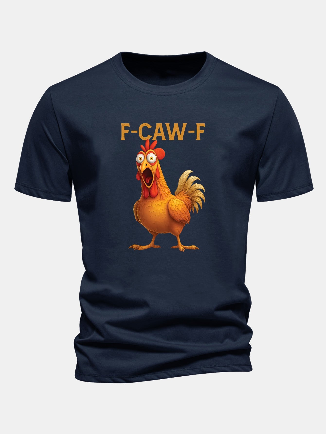 Regular Fit Rooster Print Cotton T-Shirt