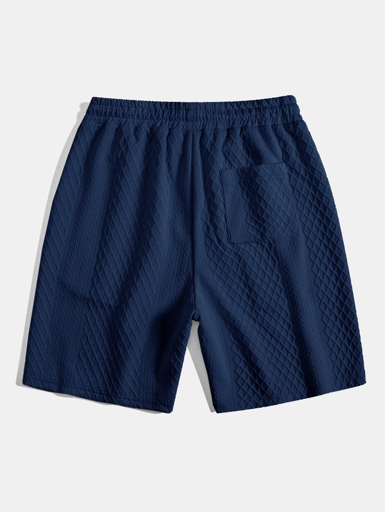 3 Pieces Diamond Geometric Jacquard Drawstring Shorts