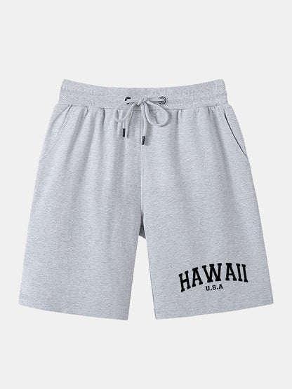Hawaii Print Mid Length Shorts