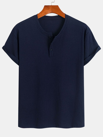 Cotton Henley T-Shirt