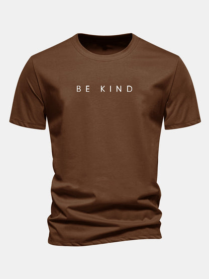 Regular Fit Be Kind Print Cotton T-Shirt