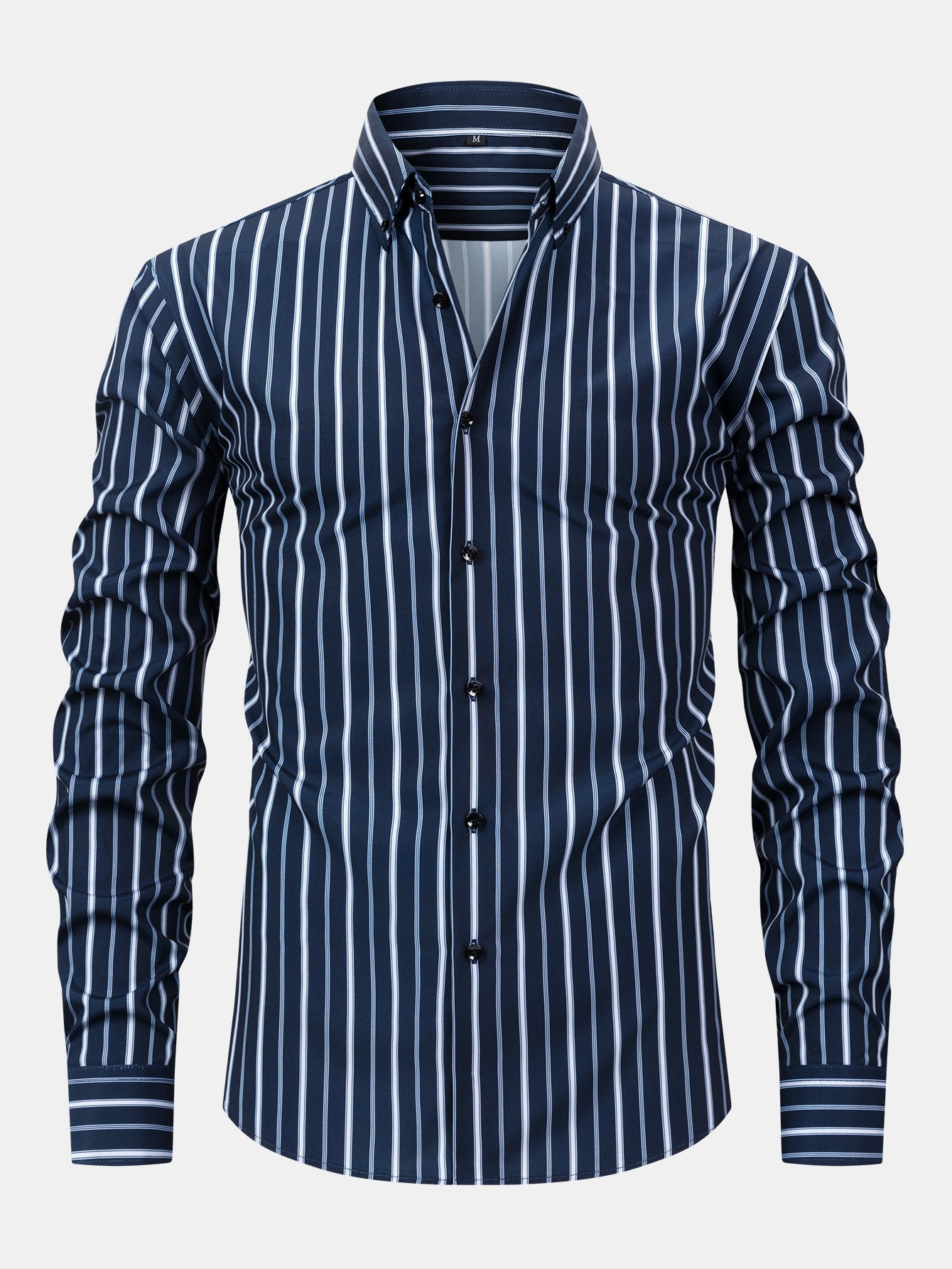 Long Sleeve Stripe Button Up Shirt
