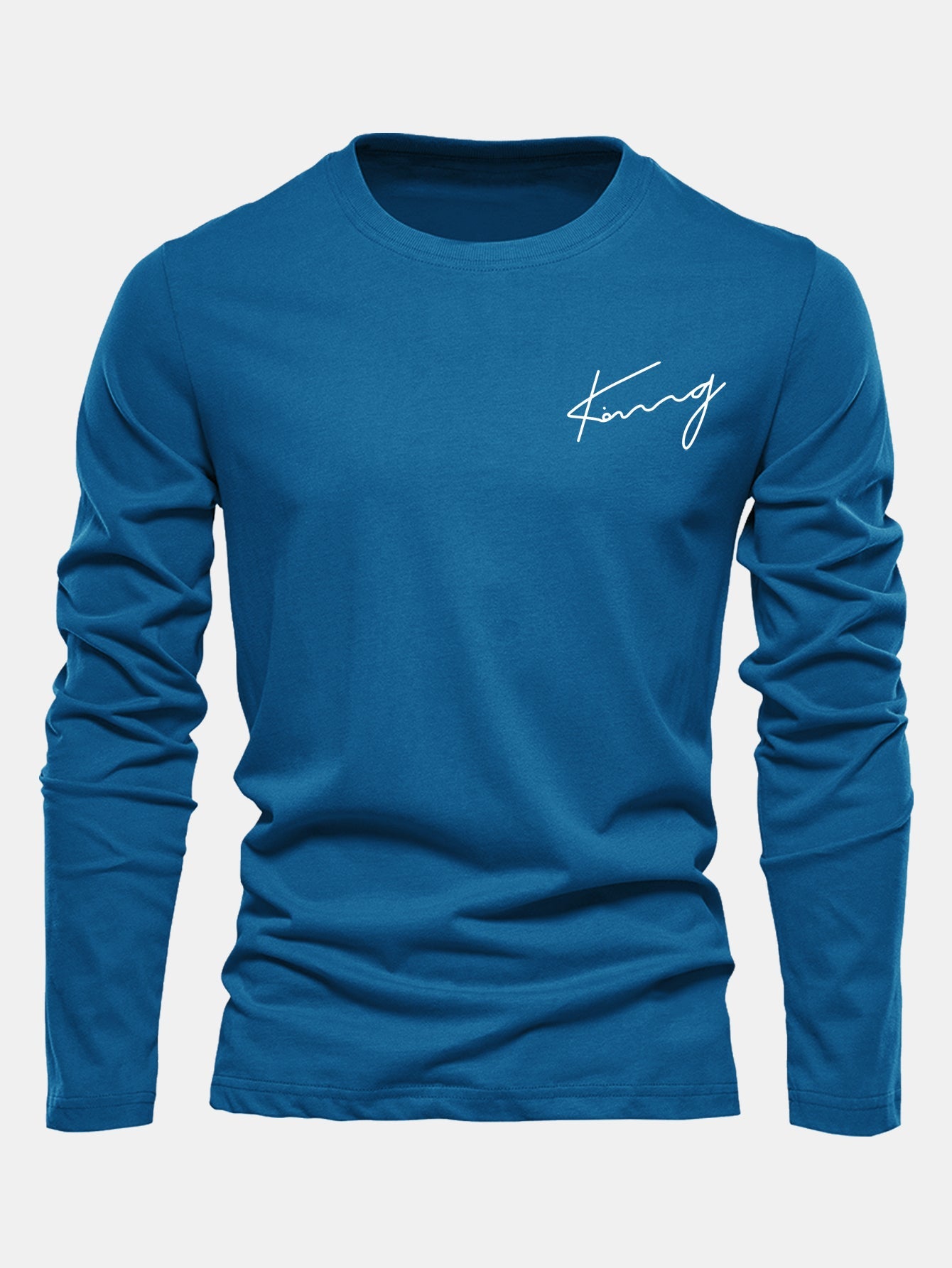 Long Sleeve King Print Cotton T-Shirt