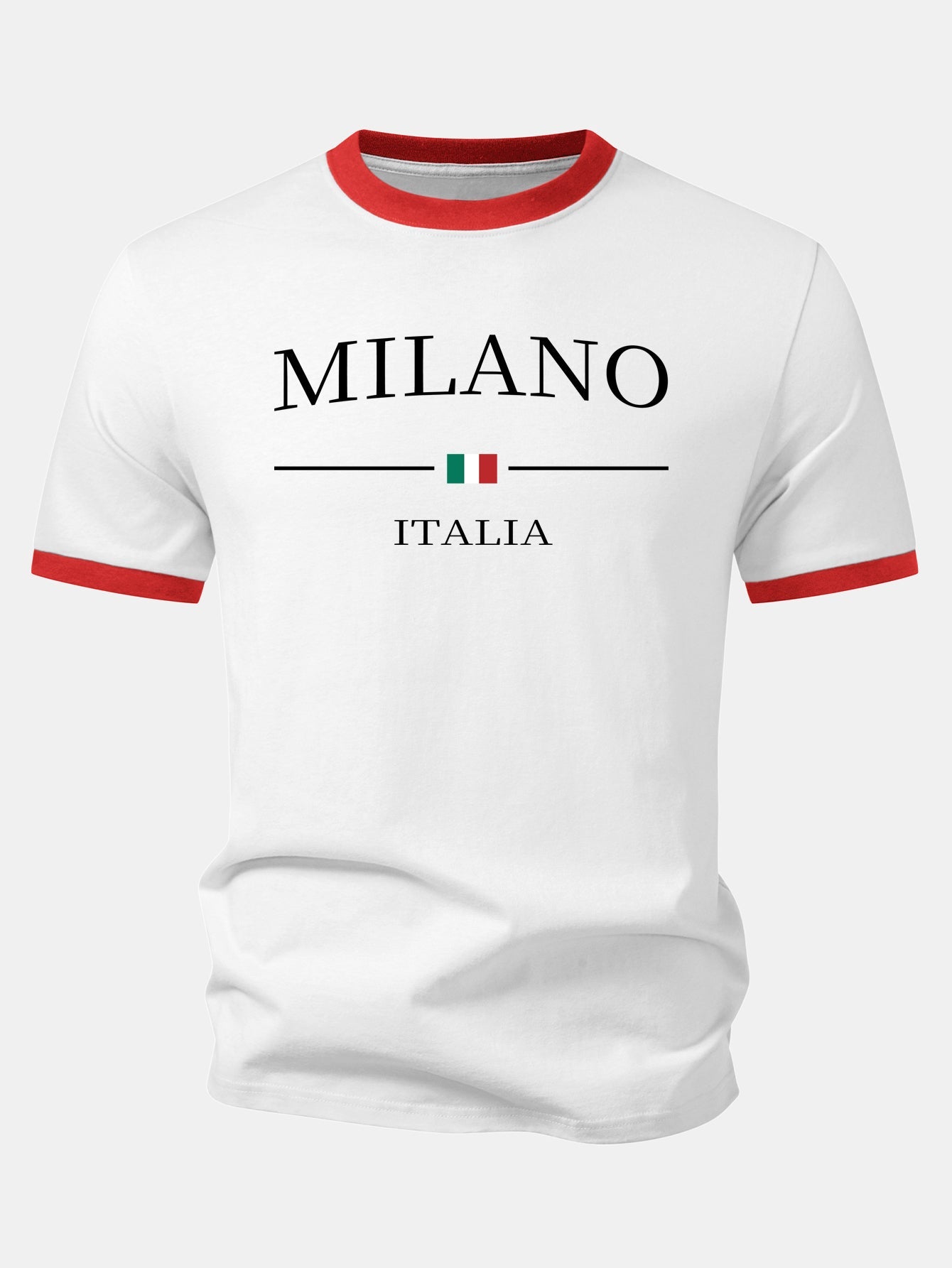 Milano Print Contrast Ringer T-Shirt