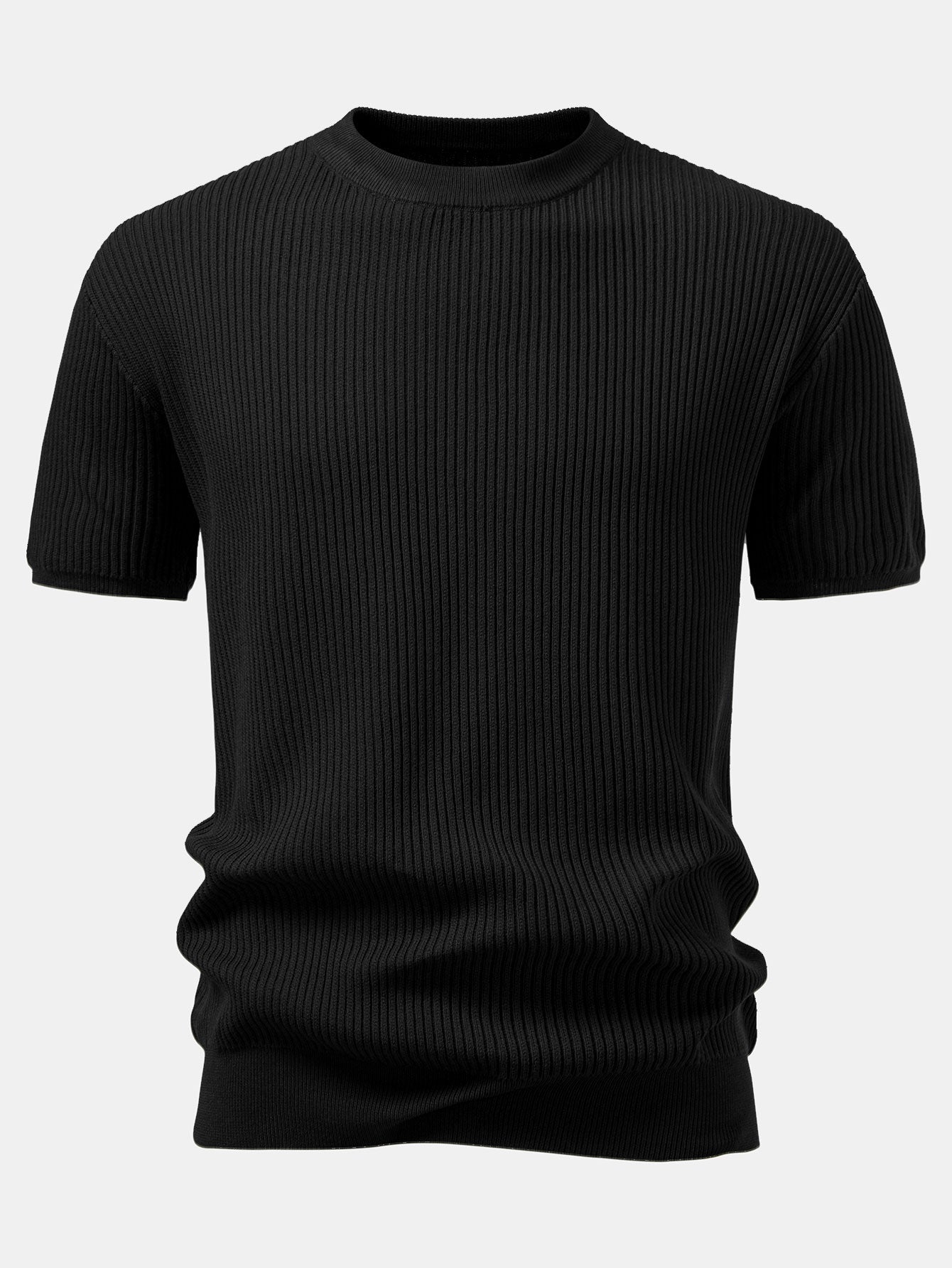 تي شيرت مضلع بياقة دائرية