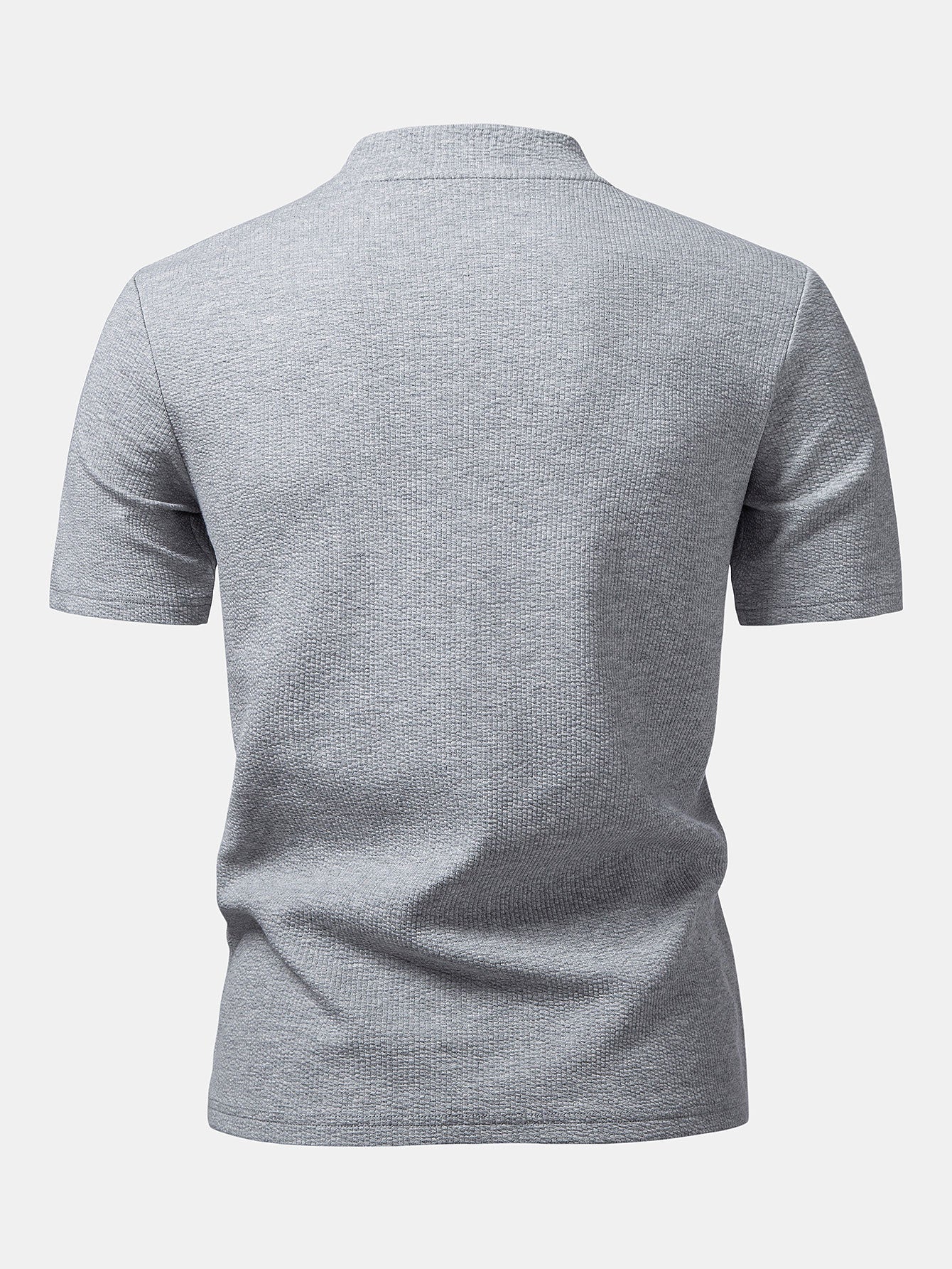 Ribbed Mock Neck T-Shirt