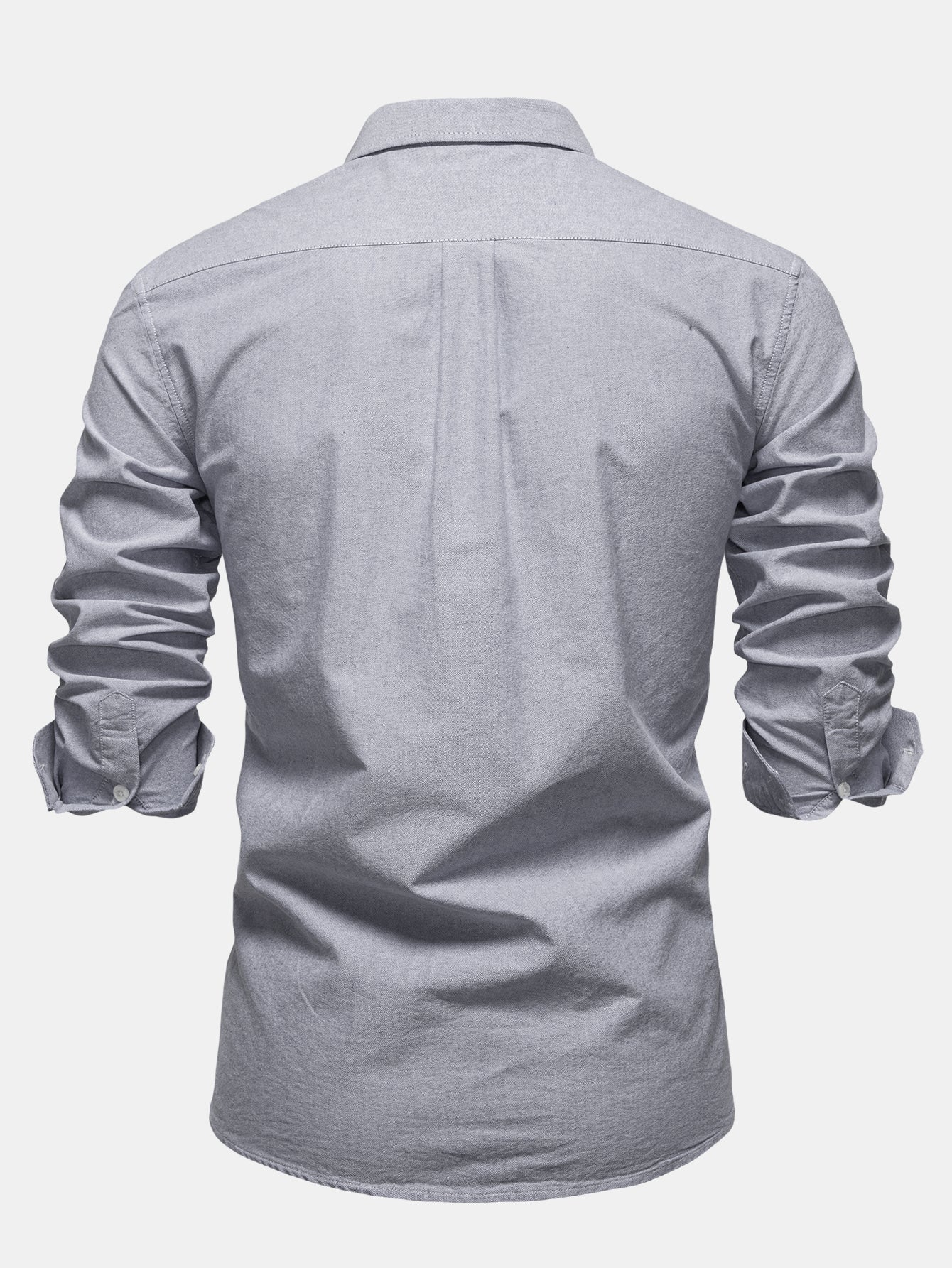 Cowboy Embroidery Cotton Oxford Button Up Shirt