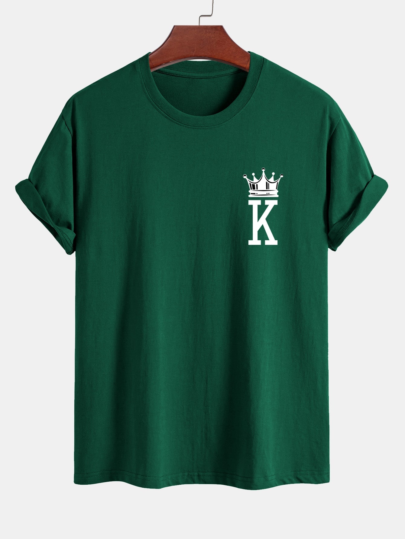 Regular Fit Crown King Print Cotton T-Shirt