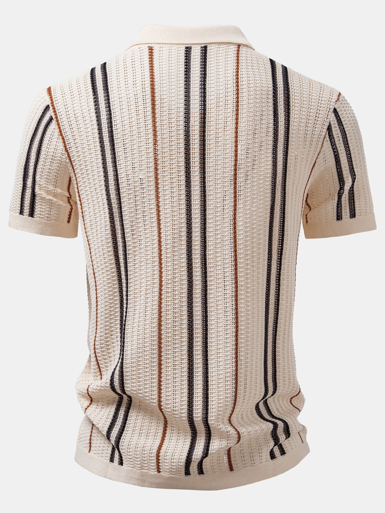 Stripe Crochet Button Up Shirt