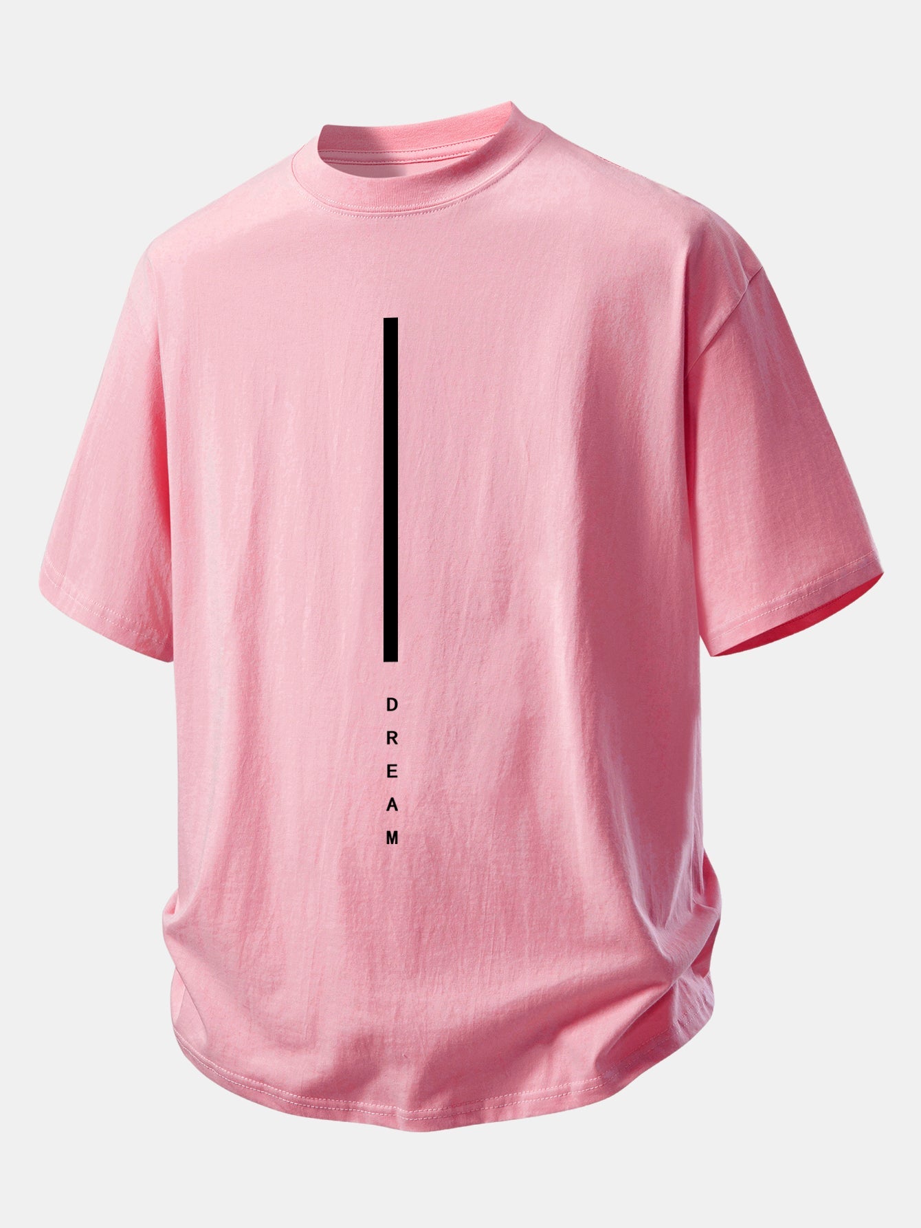 Relax Fit Dream Stripe Print Cotton T-Shirt
