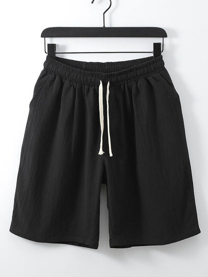 Man Cotton Drawstring Shorts