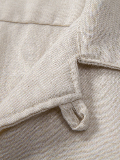 Linen Cuban Shirt With Pockets