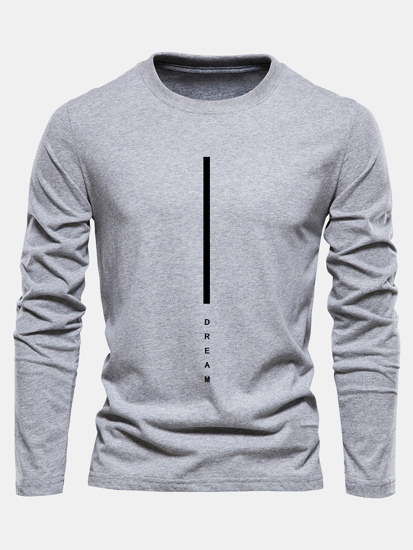 Long Sleeve Dream Stripe Print Cotton T-Shirt