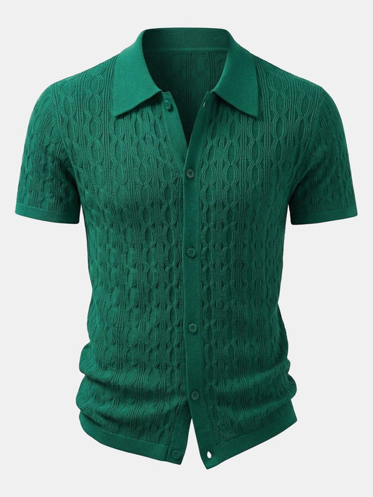 Twisted Jacquard Knit Shirt