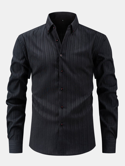 Long Sleeve Crinkle Button Up Shirt