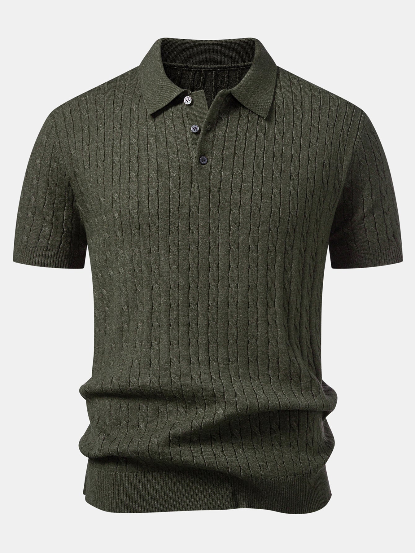 Twisted Jacquard Knit Polo