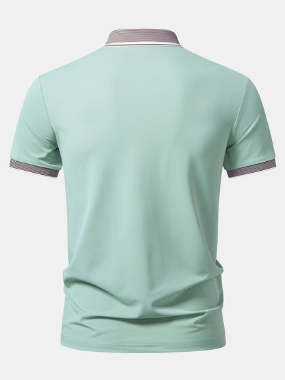 Contrast Stripe Trim Polo