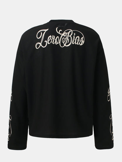 Oversize Slogan Print Waffle T-Shirt
