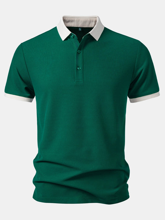 Contrast Collar Polo