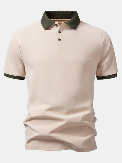 Contrast Raglan Sleeve Polo