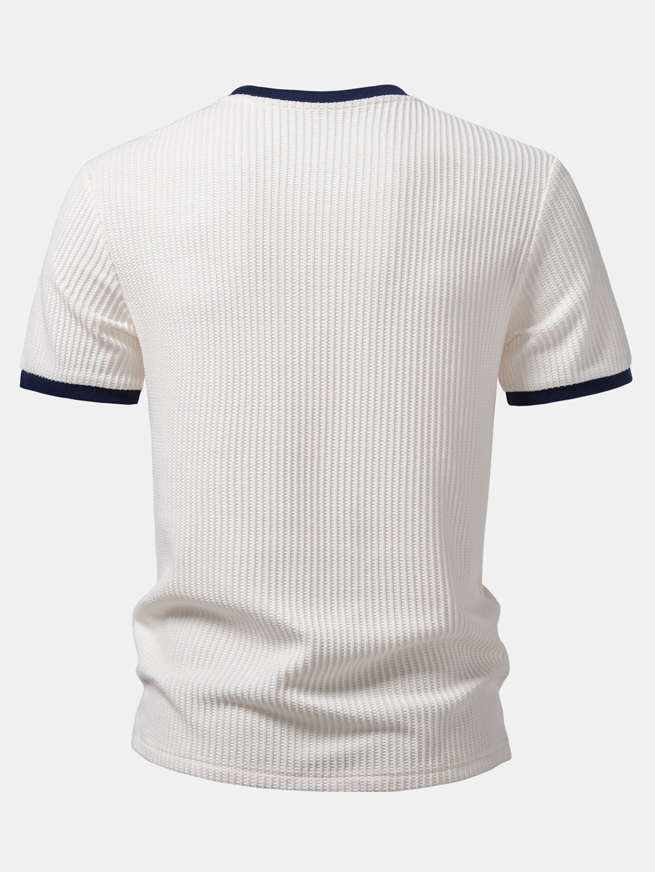 Contrast Waffle T-Shirt With Pocket