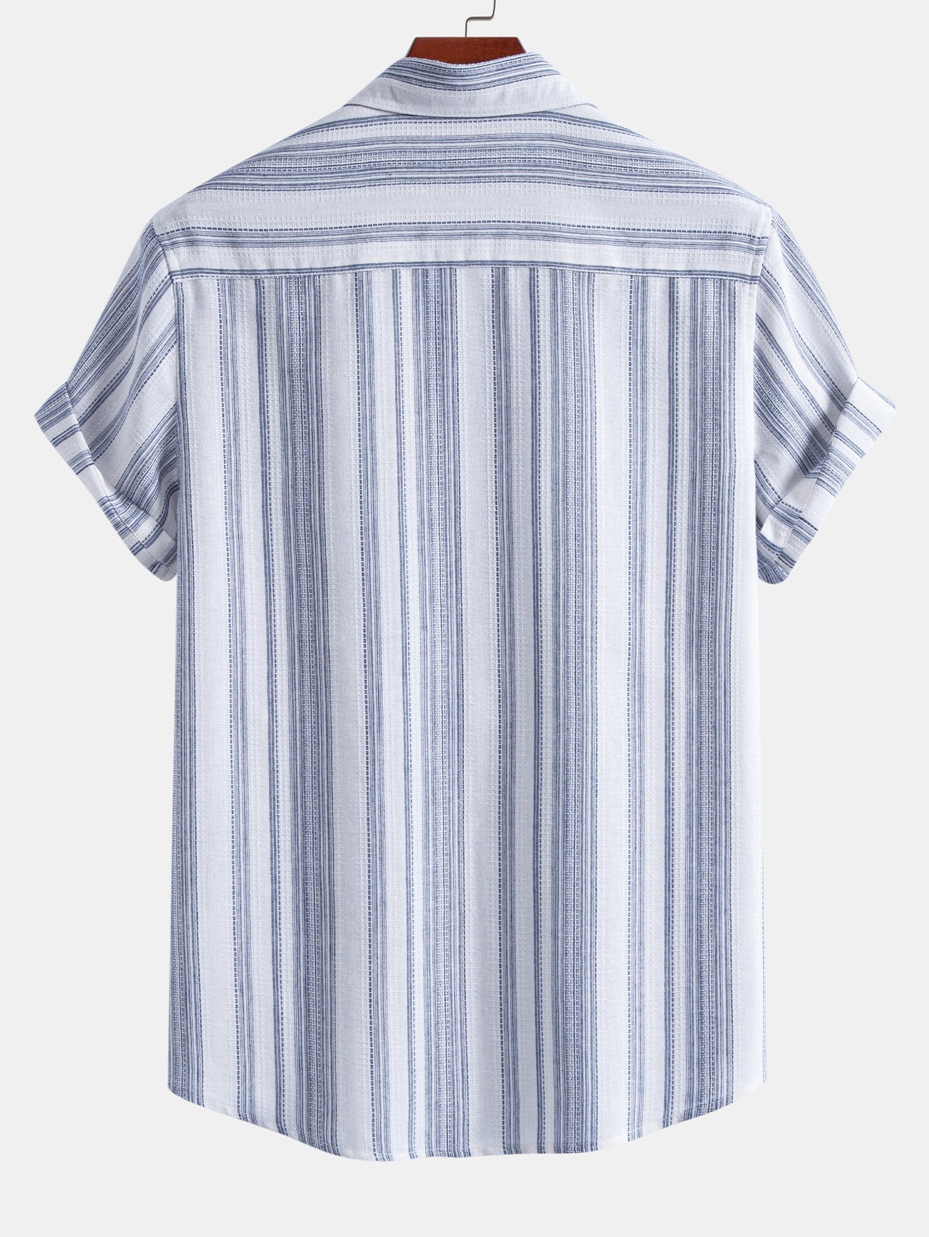 Stripe Linen Look Button Up Shirt