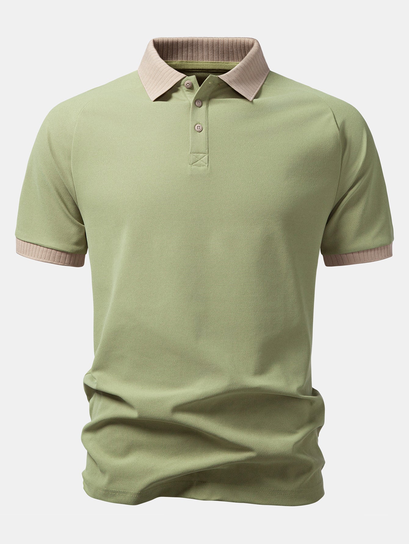 Contrast Raglan Sleeve Polo