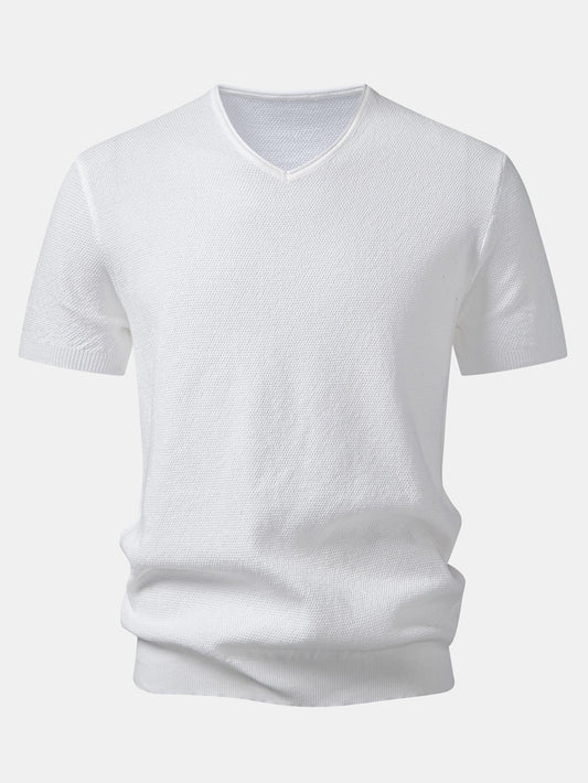 V-Neck Knit T-Shirt