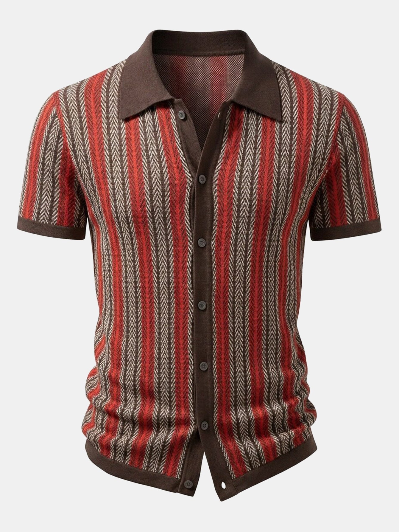 Retro Geometric Knit Shirt