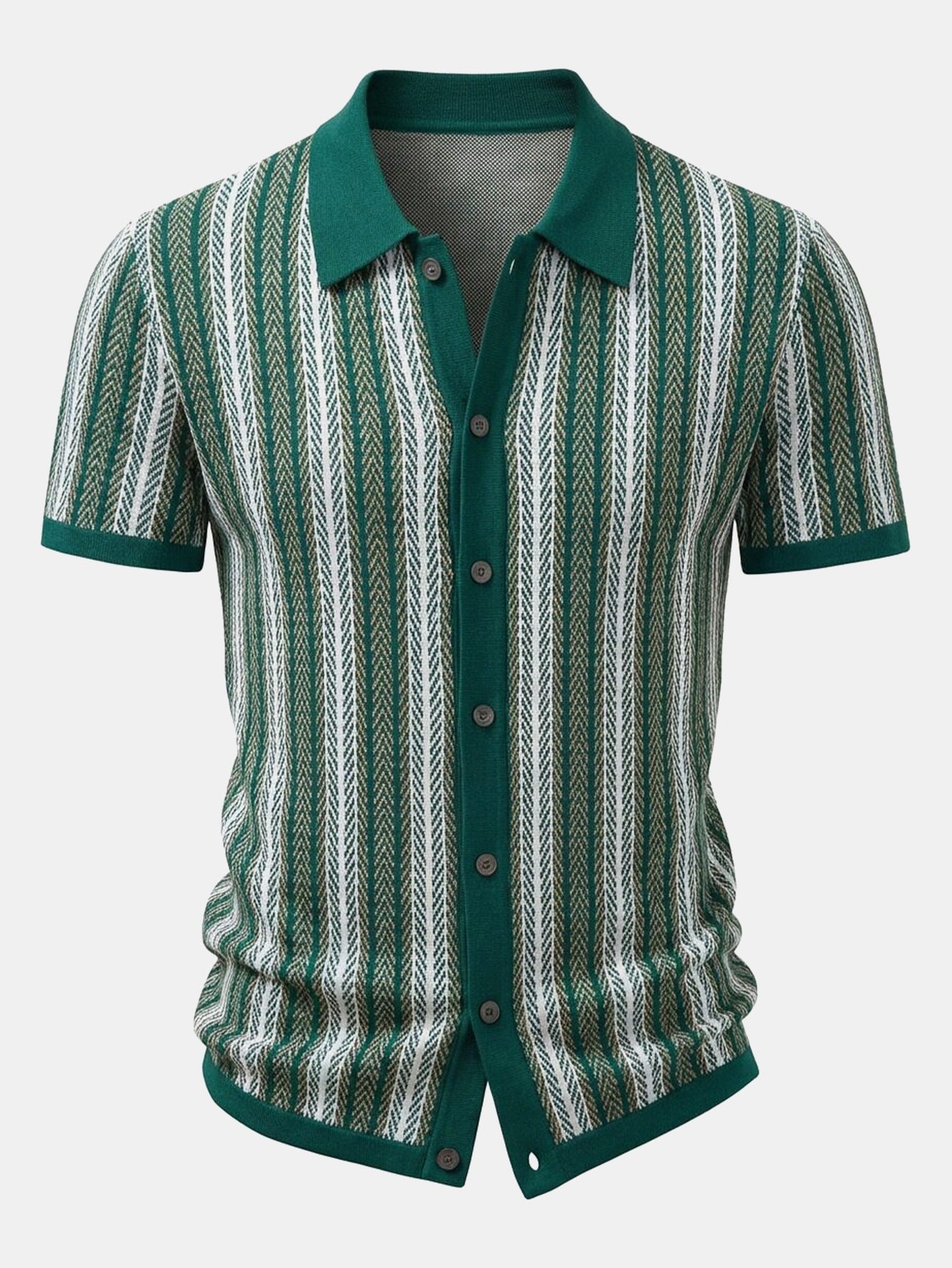 Retro Geometric Knit Shirt