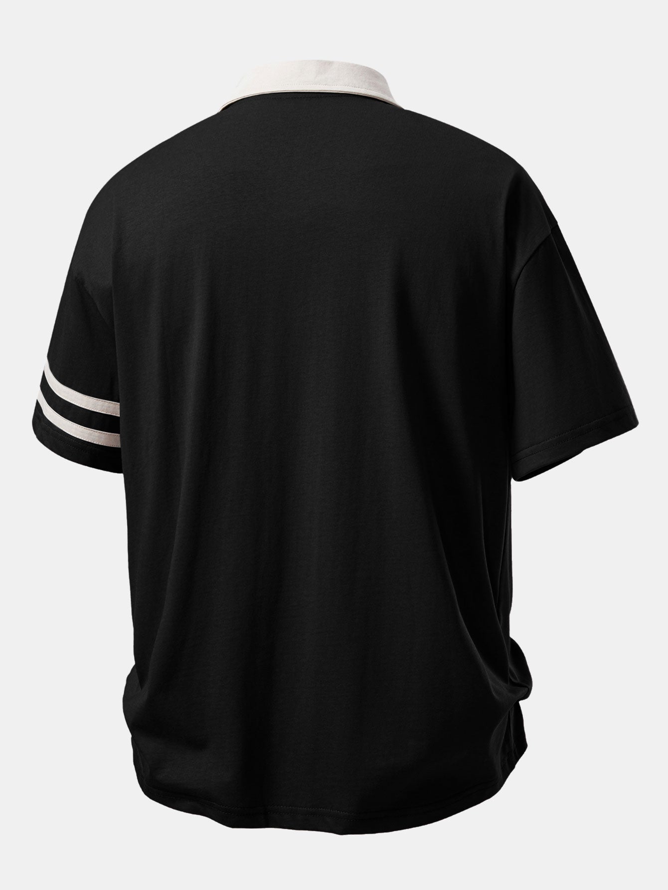Relax Fit Vintage Car Print Contrast Collar Polo Shirt