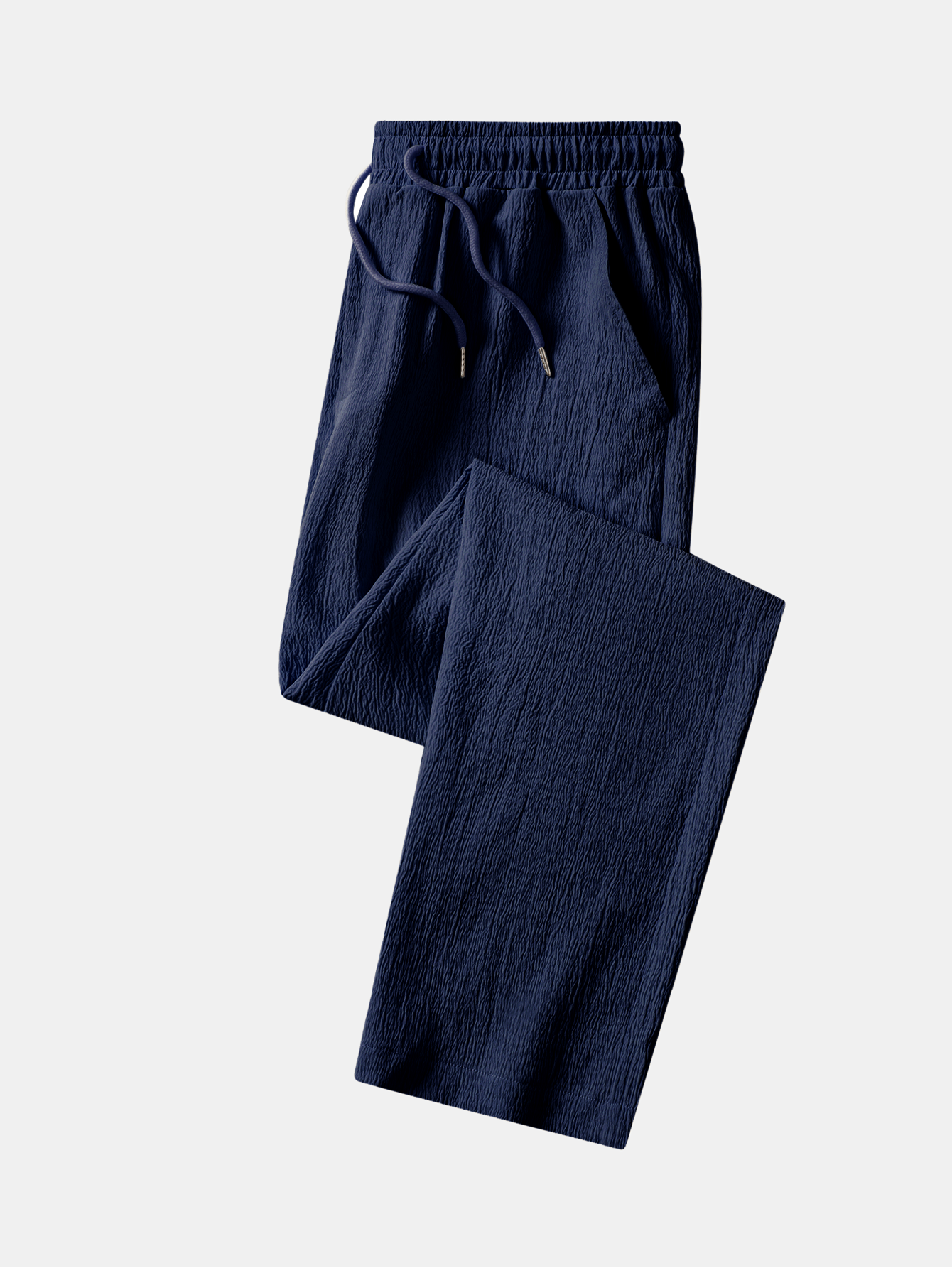 Crinkle Textured Straight Leg Pants