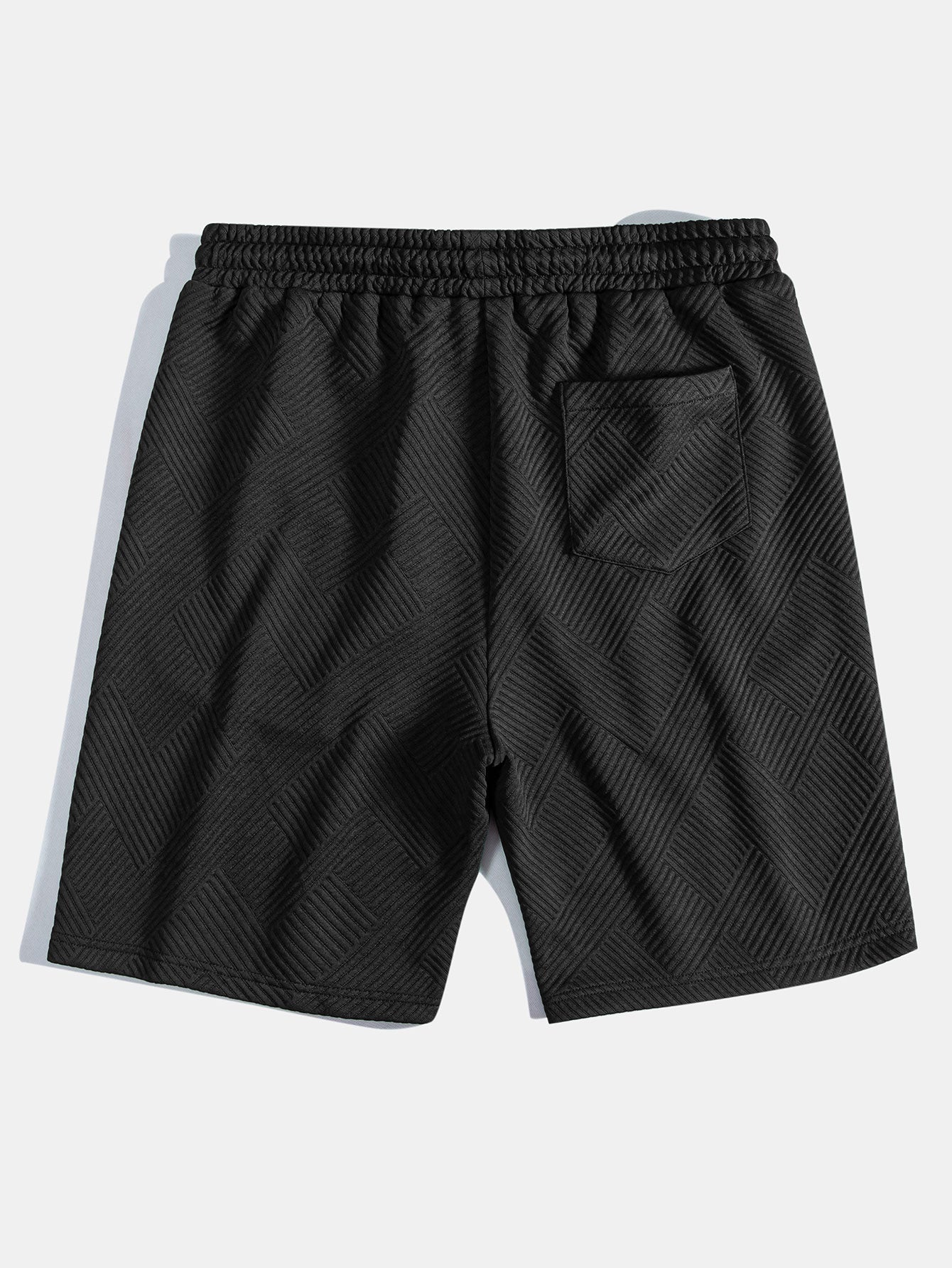 Striped Jacquard Drawstring Shorts