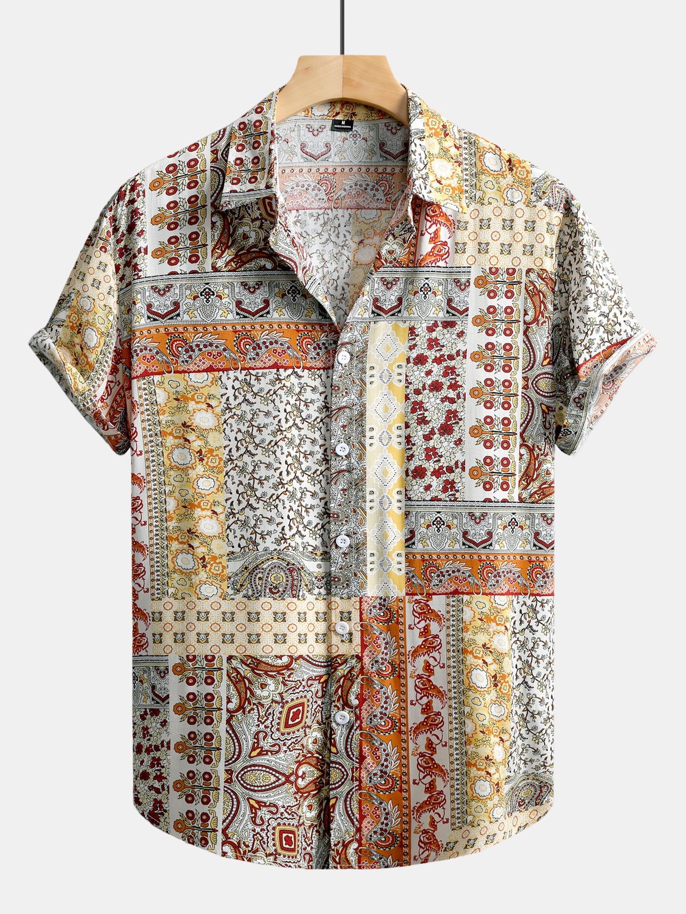 Paisley Floral Print Button Up Shirt
