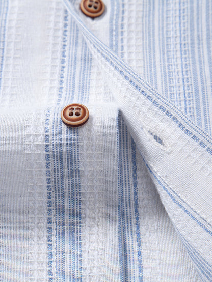 Stripe Linen Look Button Up Shirt