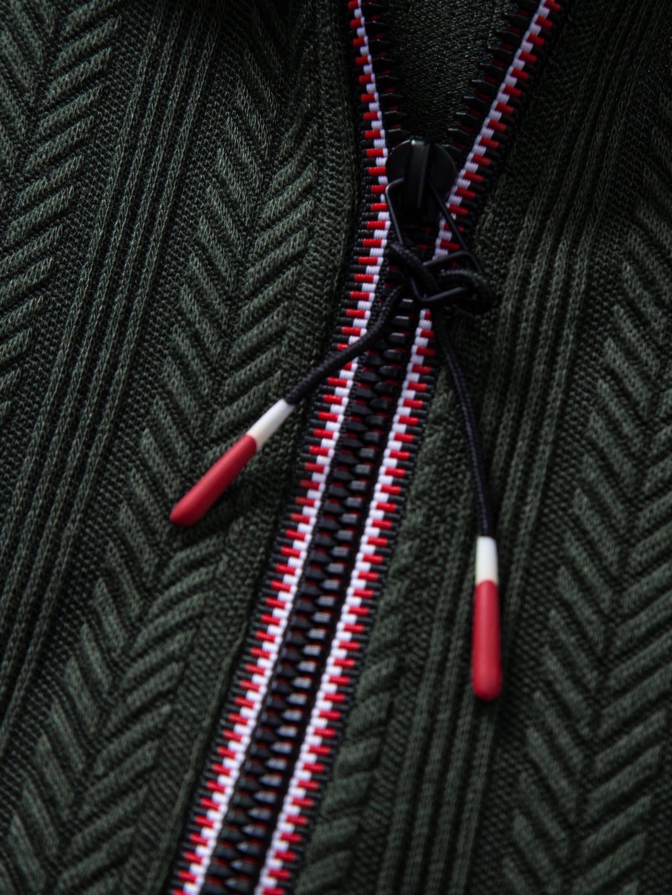 Textured Zipper Polo